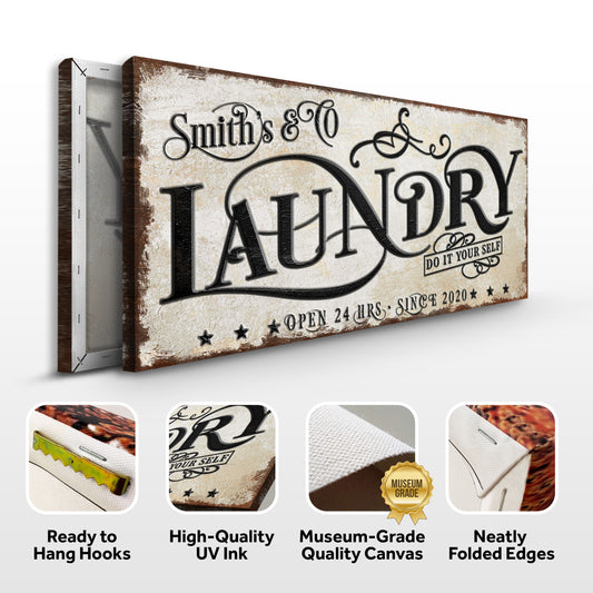 The Laundry Room Sign VI Specs  - Image by Tailored Canvases