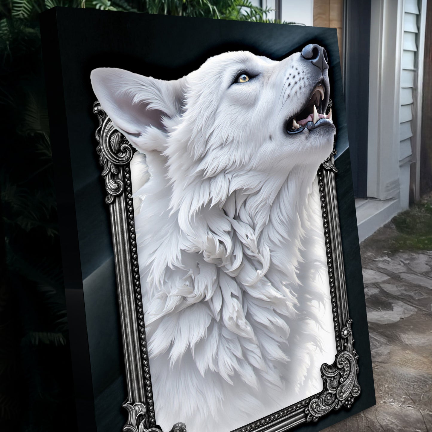 3D Wolf Wall Art III