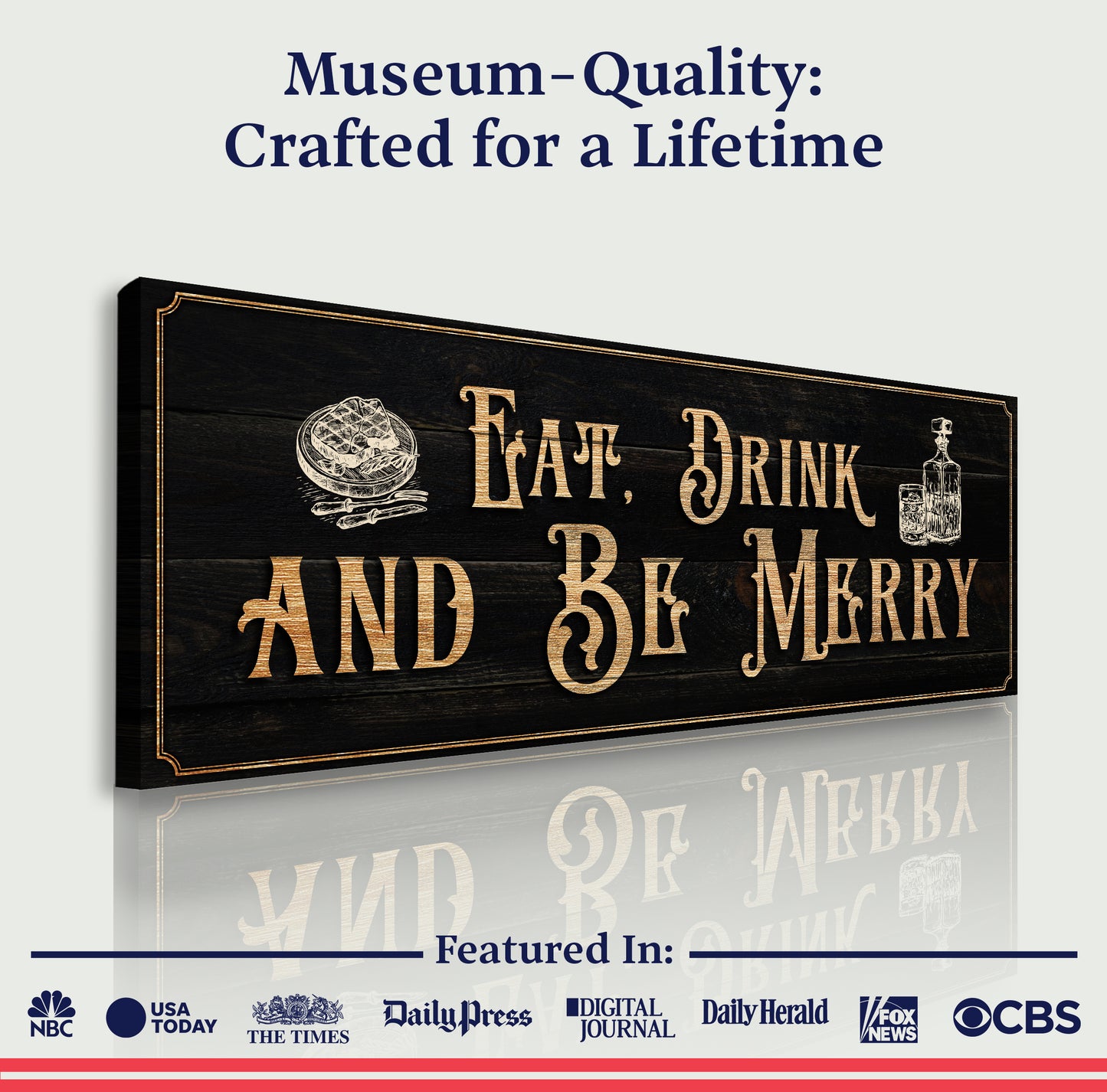 Eat, Drink And Be Merry Family Sign