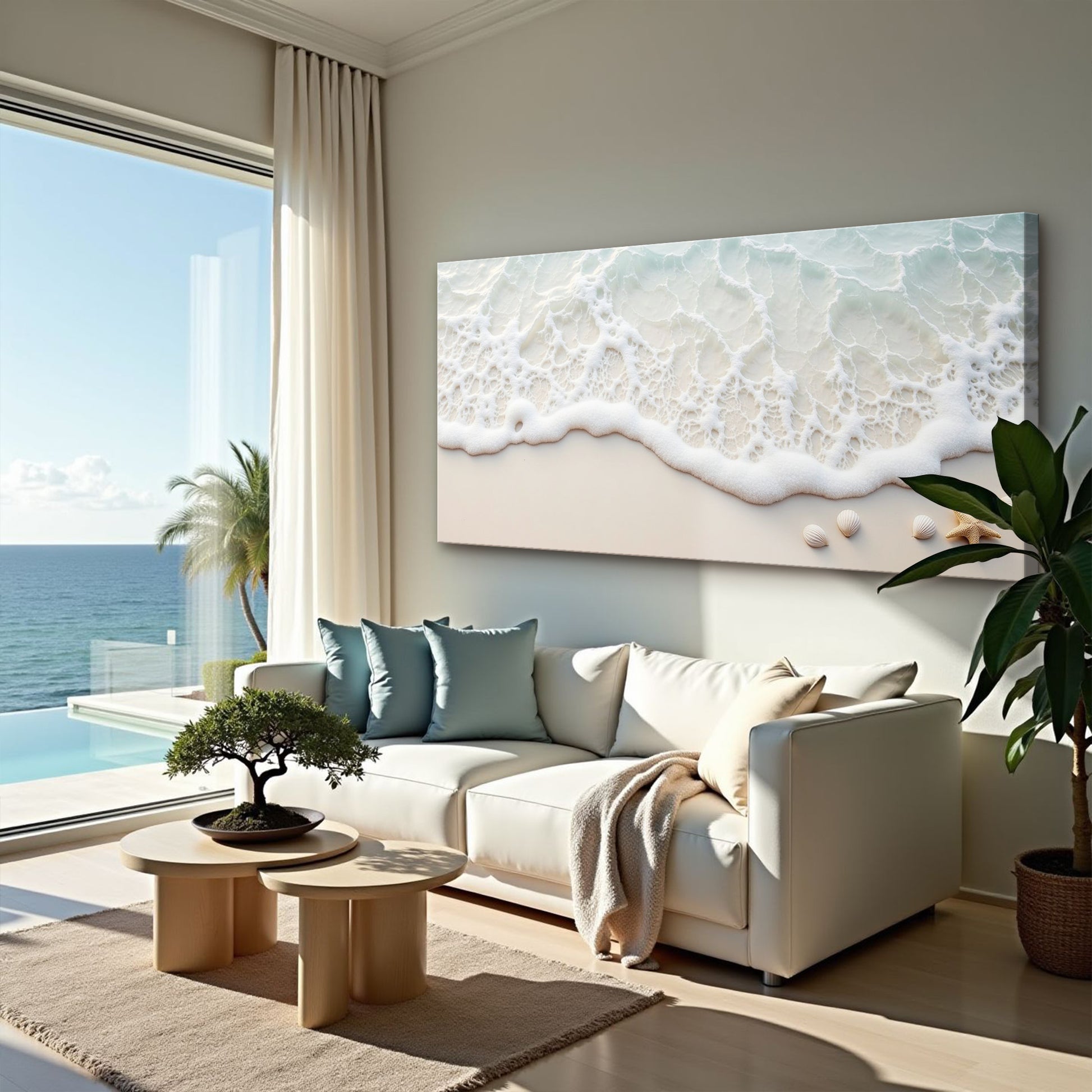 Serene Ocean Wave Coastal Wall Art X