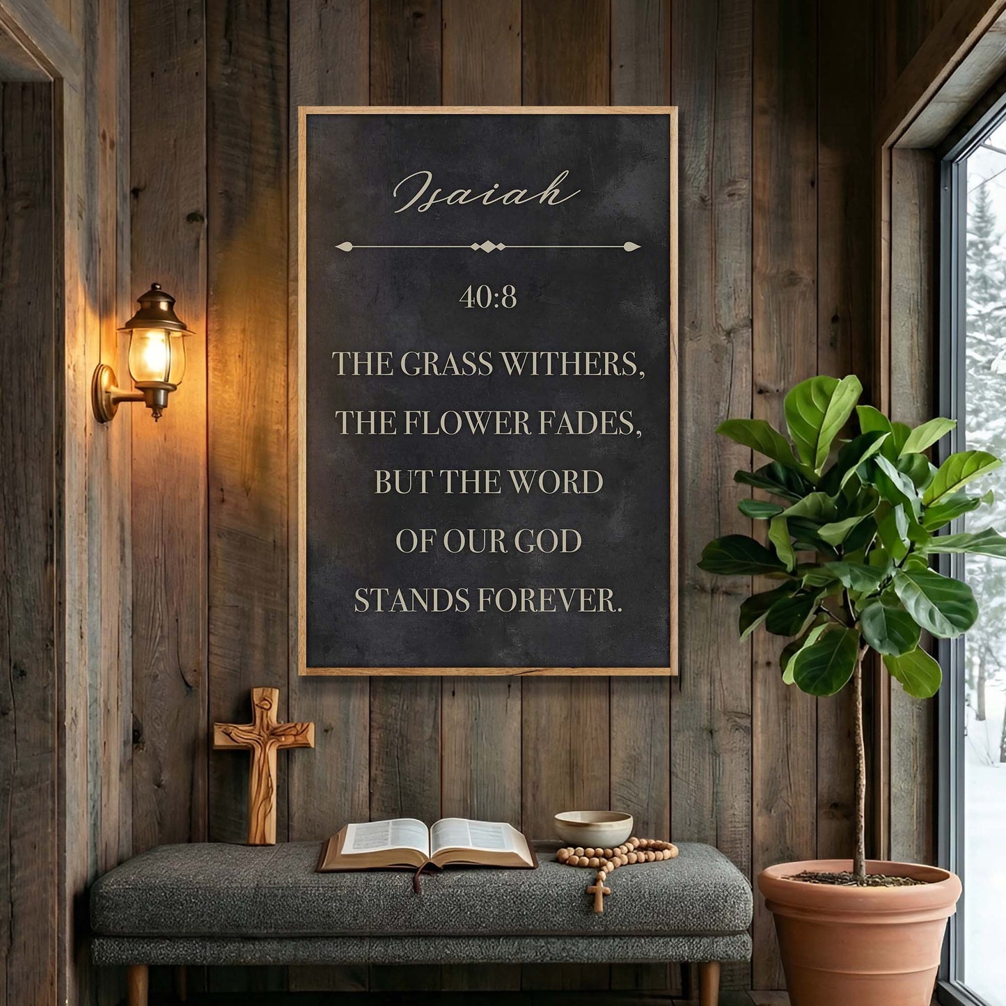 The Grass Withers - Isaiah 40:8 Faith Sign