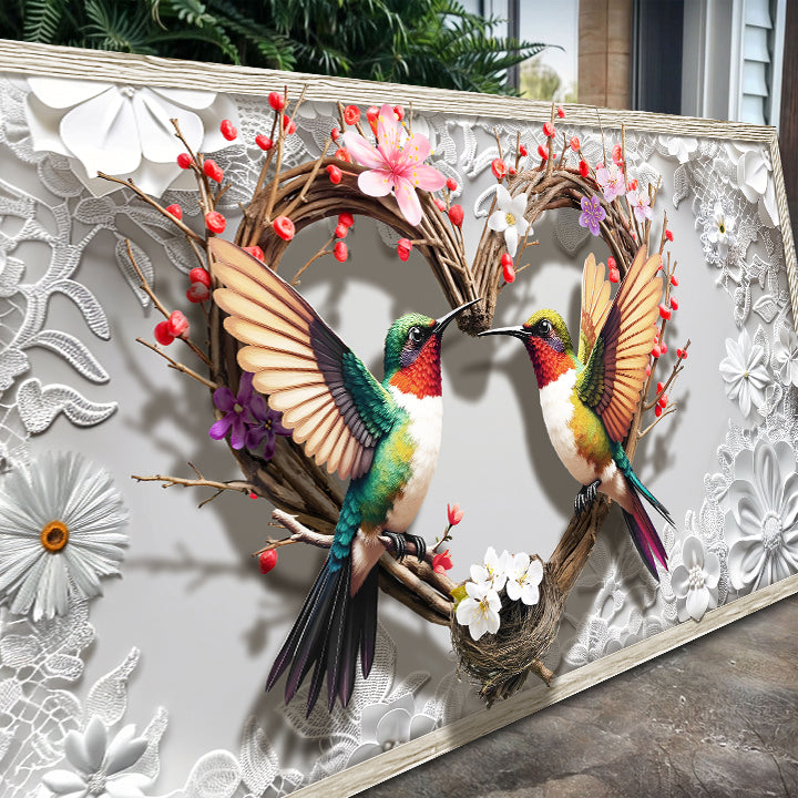 3D Hummingbirds Wall Art IV