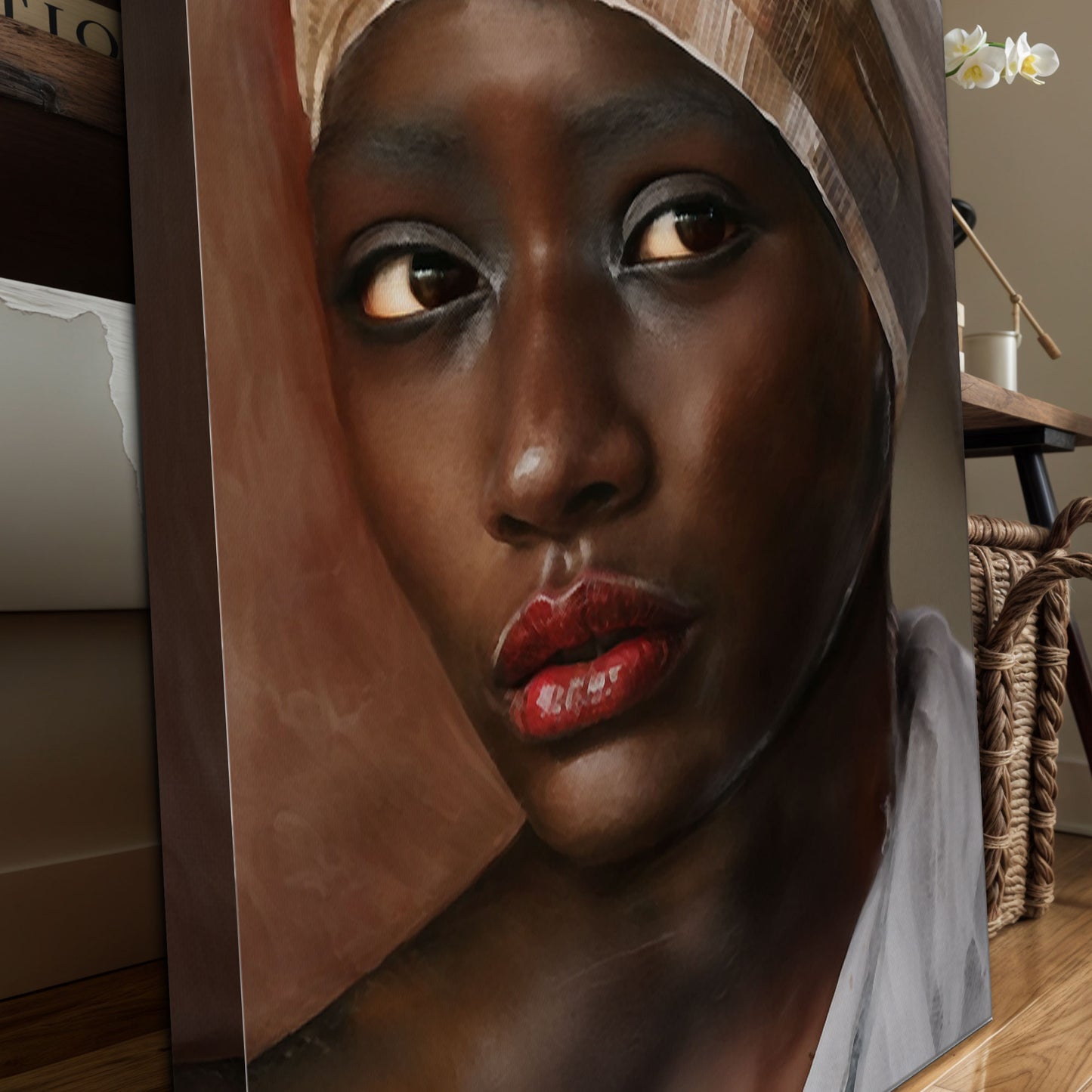 African Woman Painting Wall Art