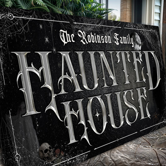 Personalized Haunted House Halloween Sign III