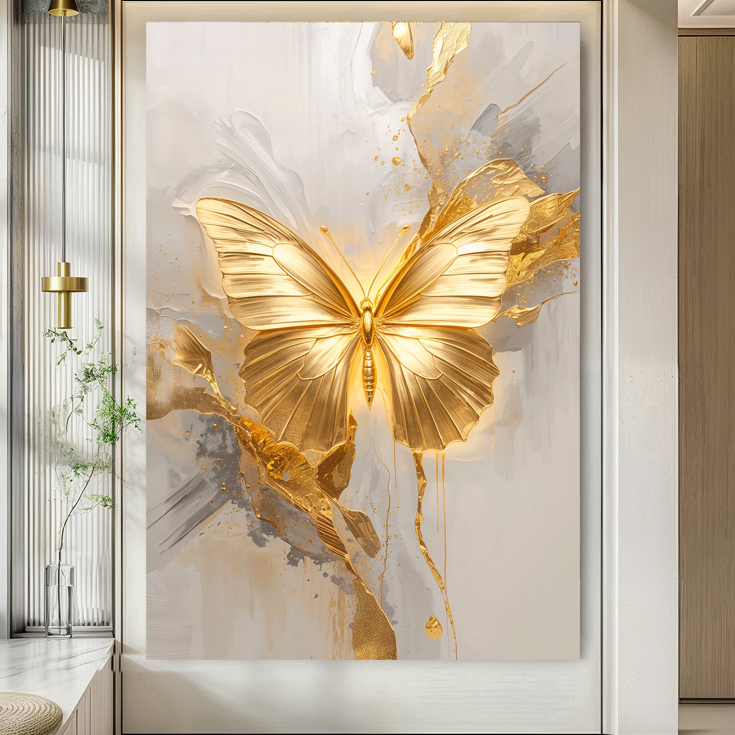 Golden Butterfly Wall Art