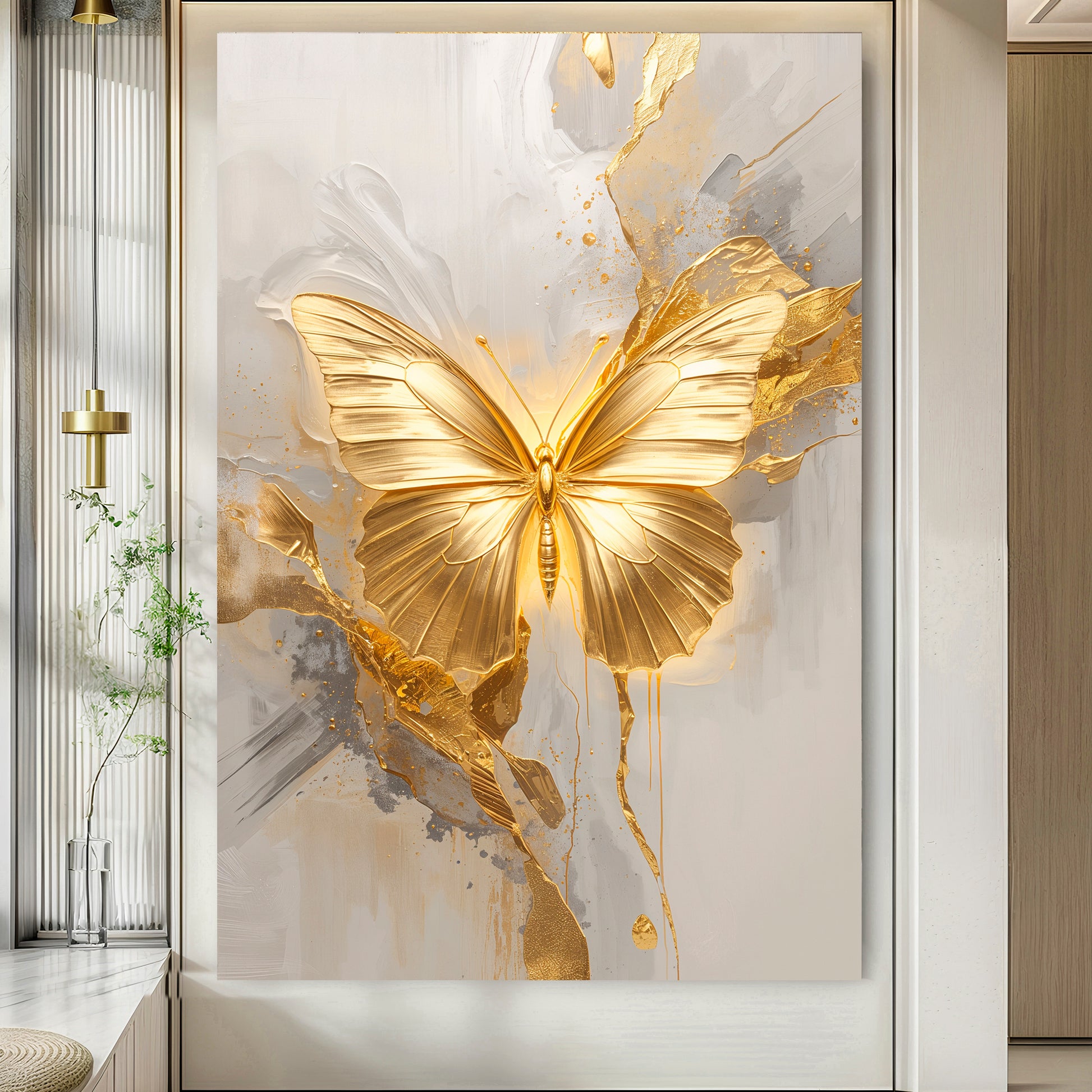 Golden Butterfly Wall Art