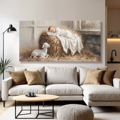 Peaceful Nativity Christmas Wall Art