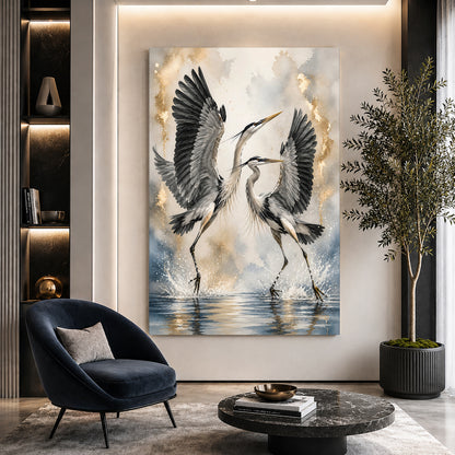 Dancing Herons
