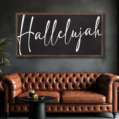 Rustic Hallelujah Faith Sign IV