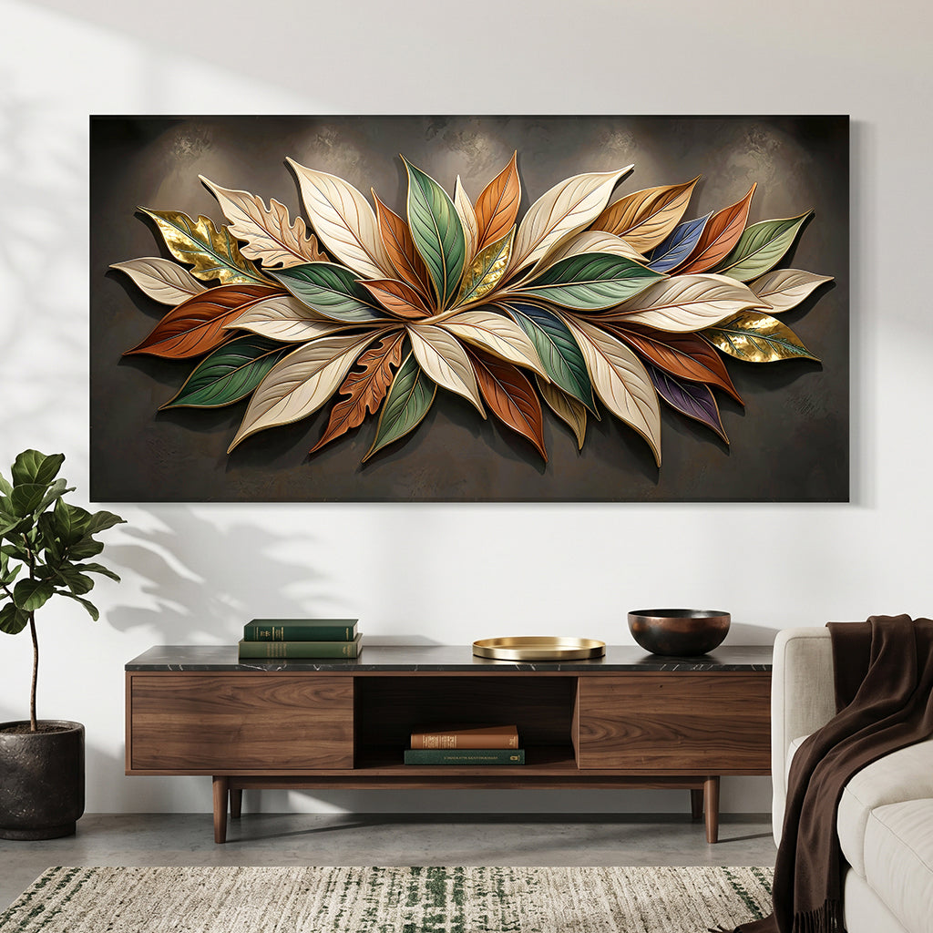 Earthtone Petals - Elegant Golden Dusk