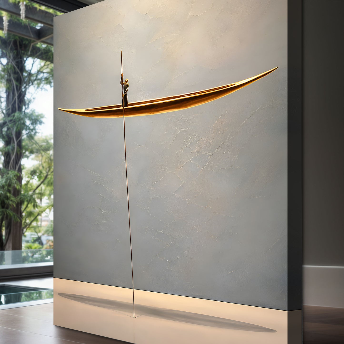 Minimalist Golden Boat