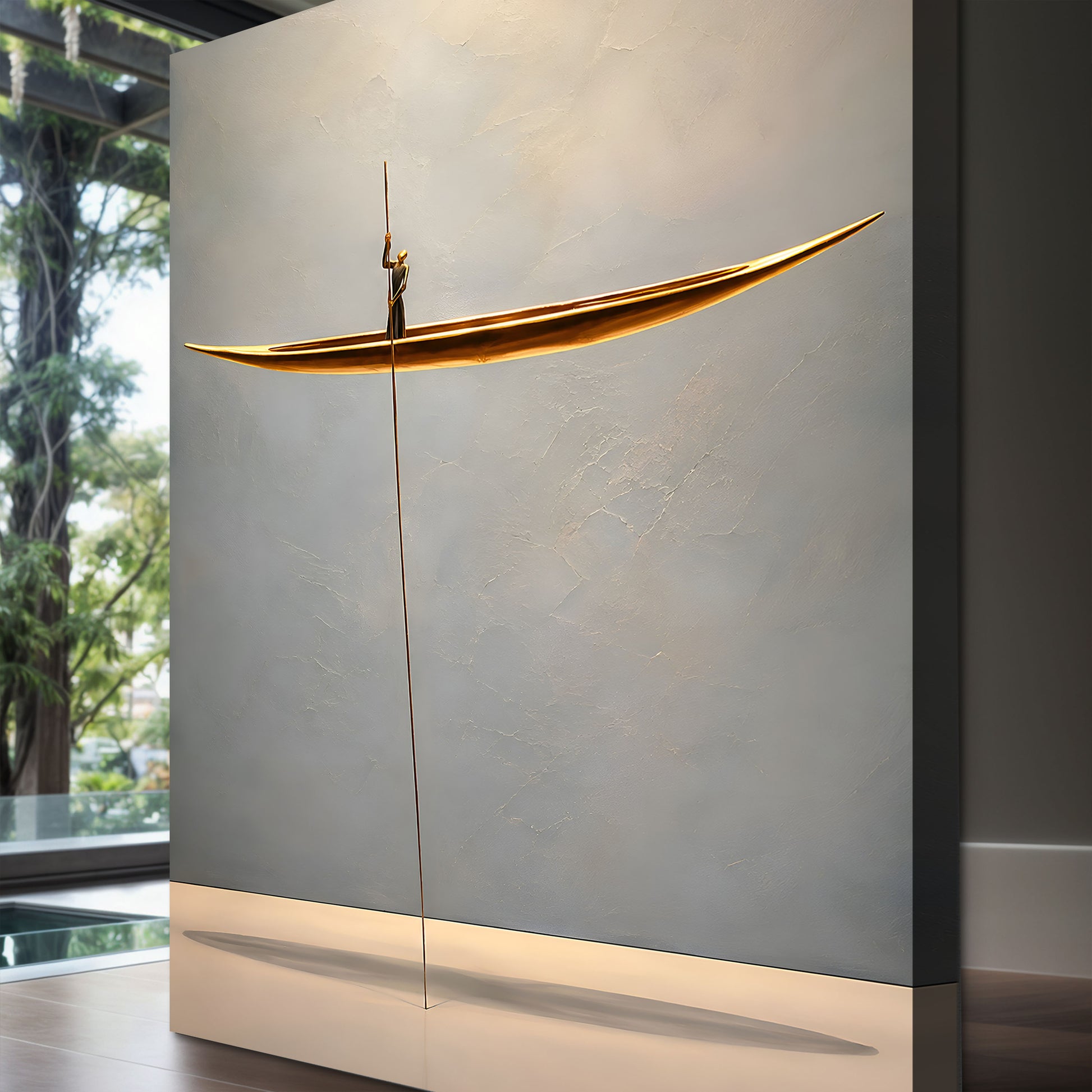 Minimalist Golden Boat