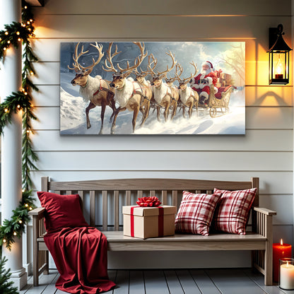 Santa’s Sleigh Ride Christmas Wall Art