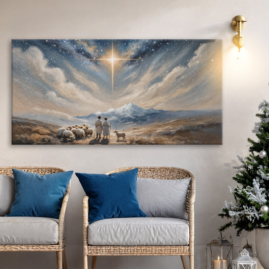 Shepherds Walking Christmas Wall Art