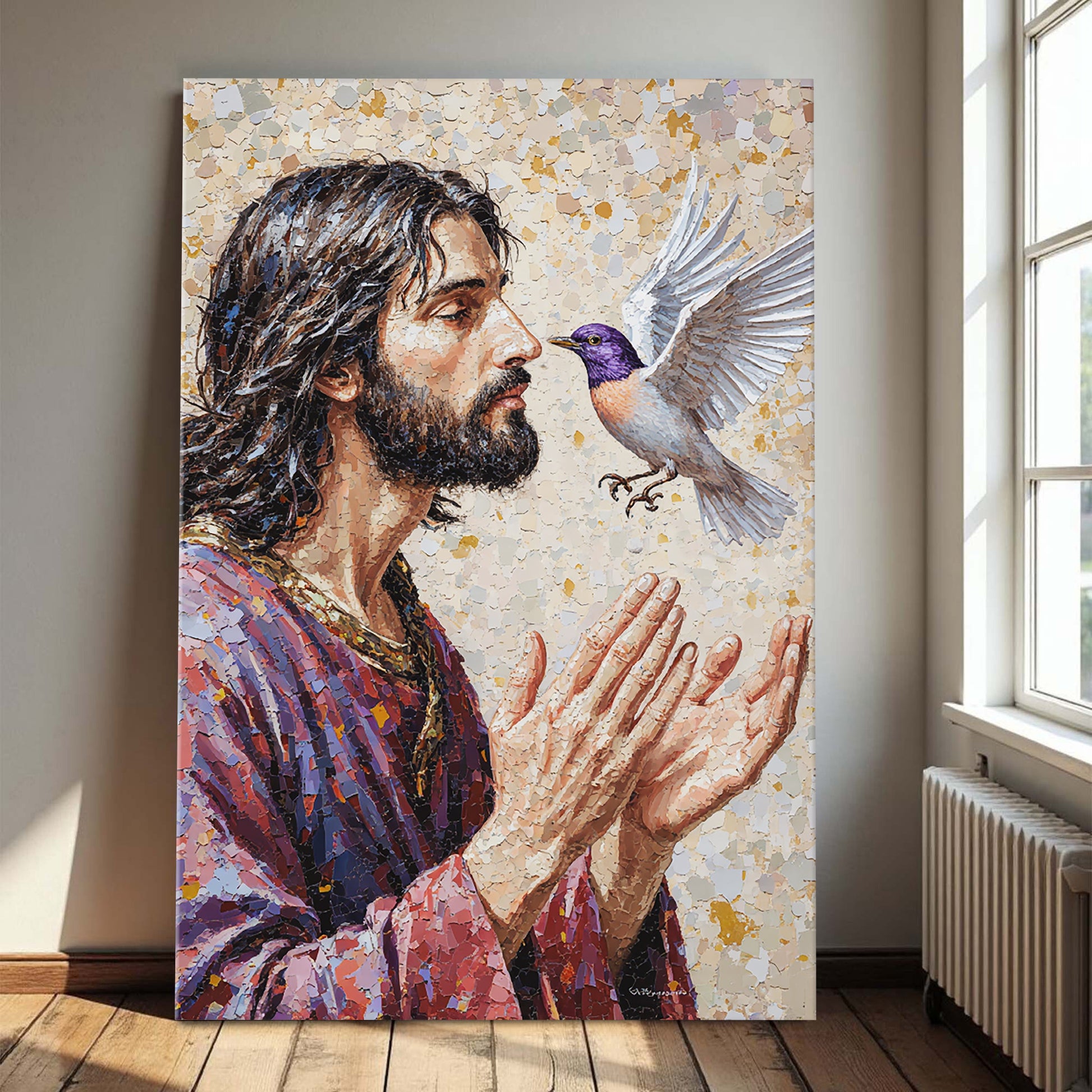 Jesus With Dove Wall Art