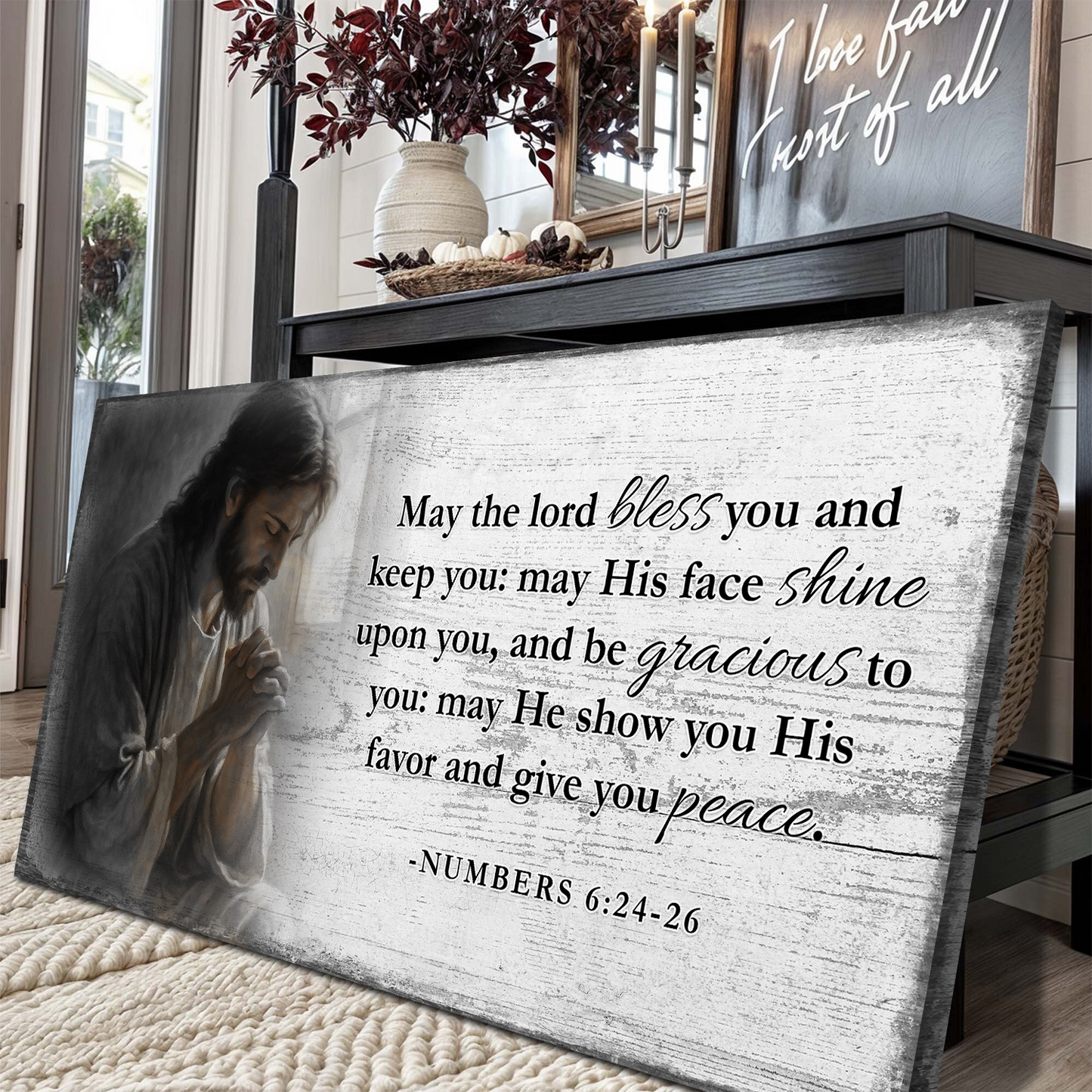 Numbers 6:24-26 - May The Lord Bless You Faith Sign V