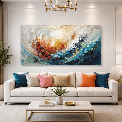 Radiant Ocean Vortex Wall Art