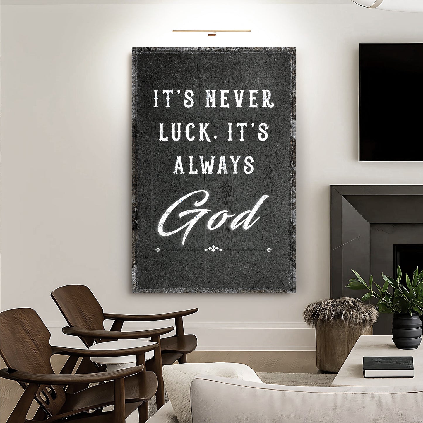 It's Never Luck, It's Always God Faith Wall Art II