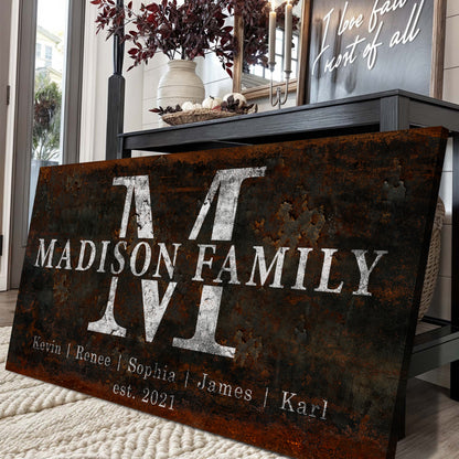 Family Sign Personalized Canvas