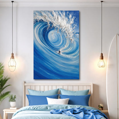Surf’s Glory With Silver Wave Wall Art