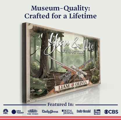 Gun Themed We Got This Couple Sign - Image by Tailored Canvases