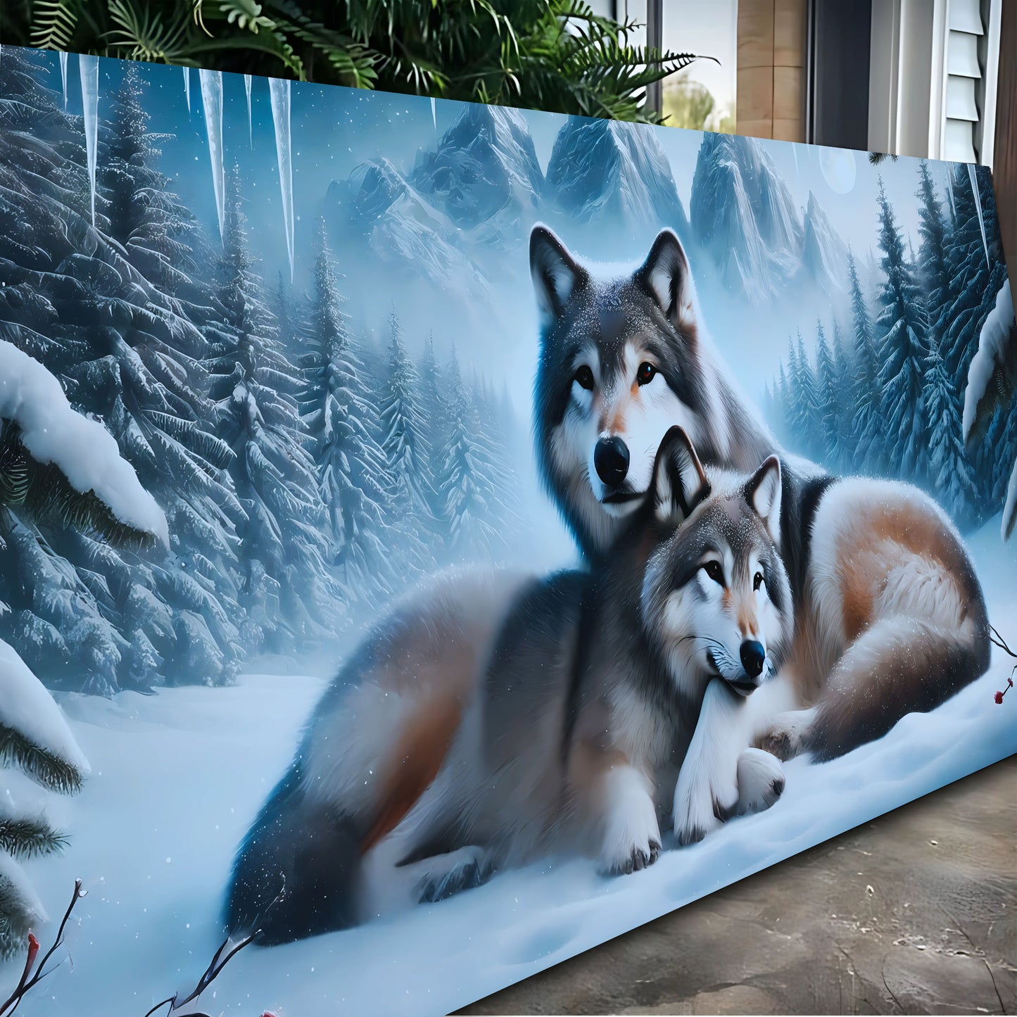 3D Wolves Wall Art III