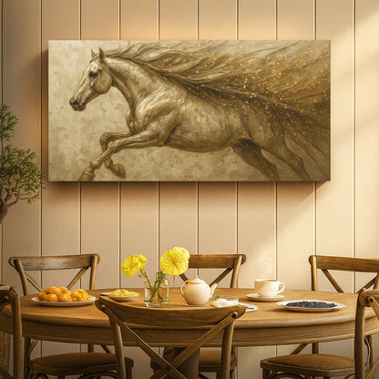 Gold Splash Horse Wall Art