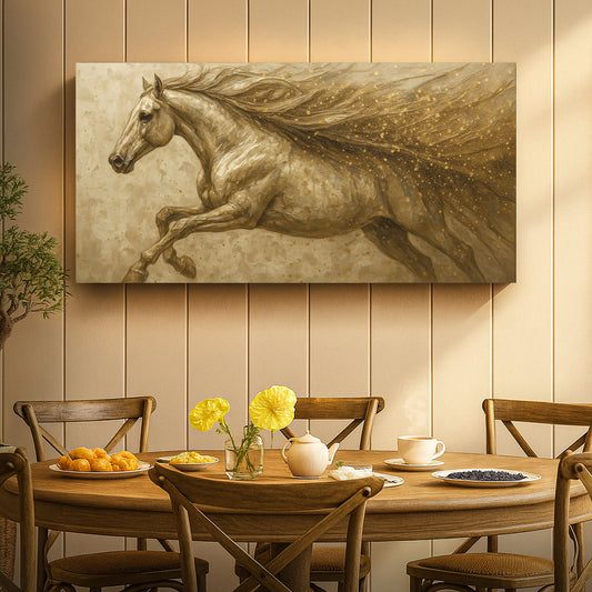 Gold Splash Horse Wall Art