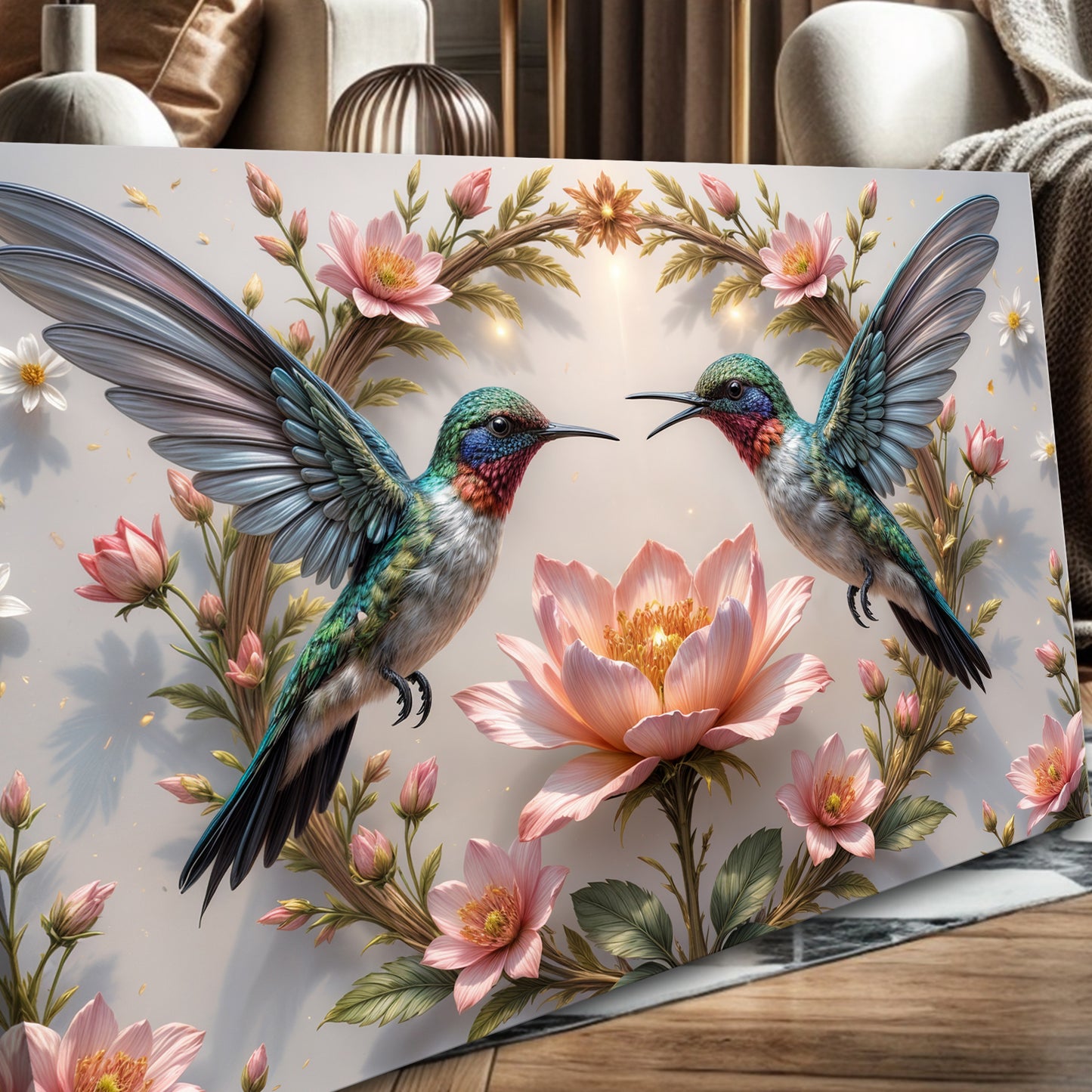 3D Hummingbirds Wall Art VI