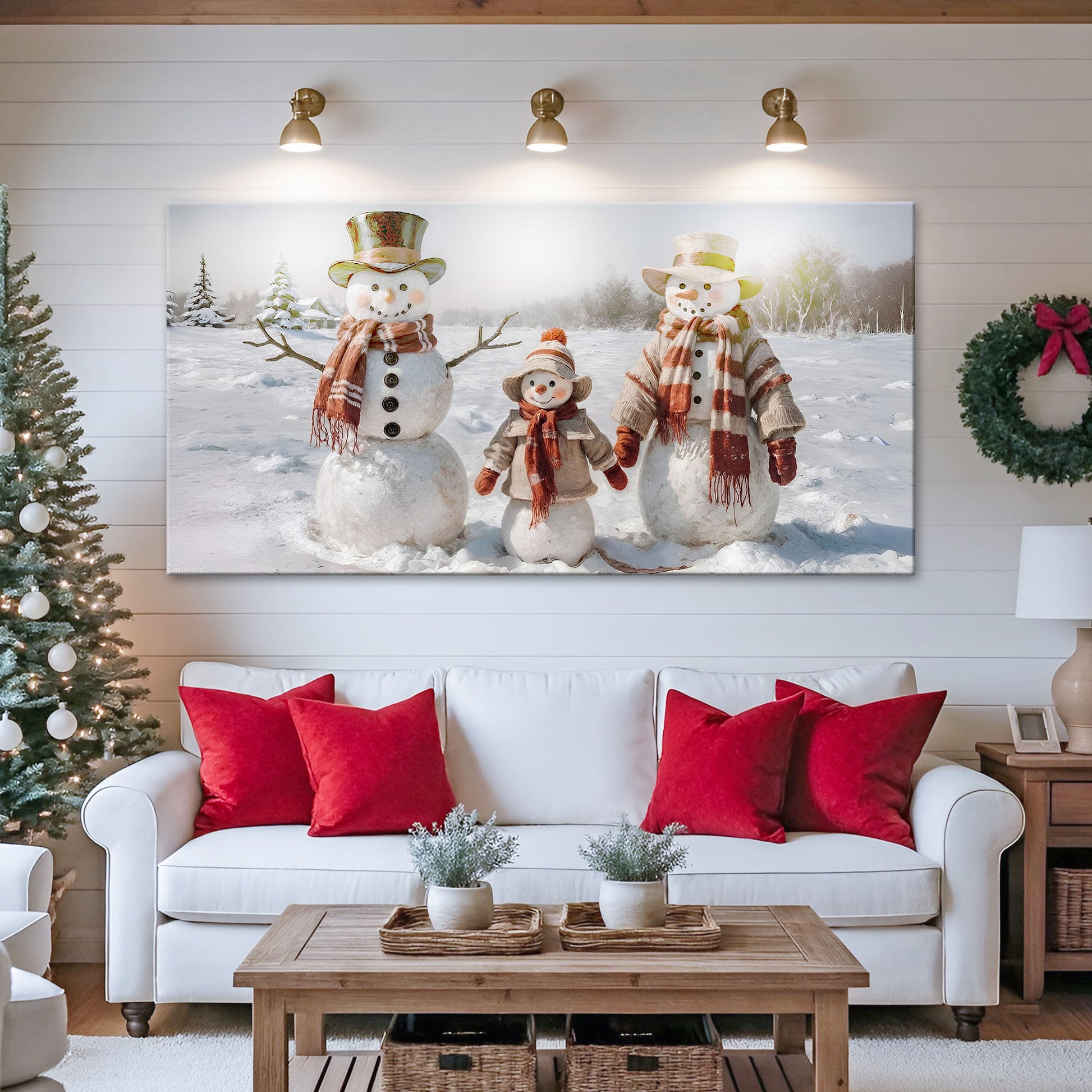Snowman Smiles Christmas Wall Art