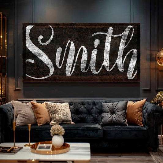 Personalized Family Last Name Wall Sign