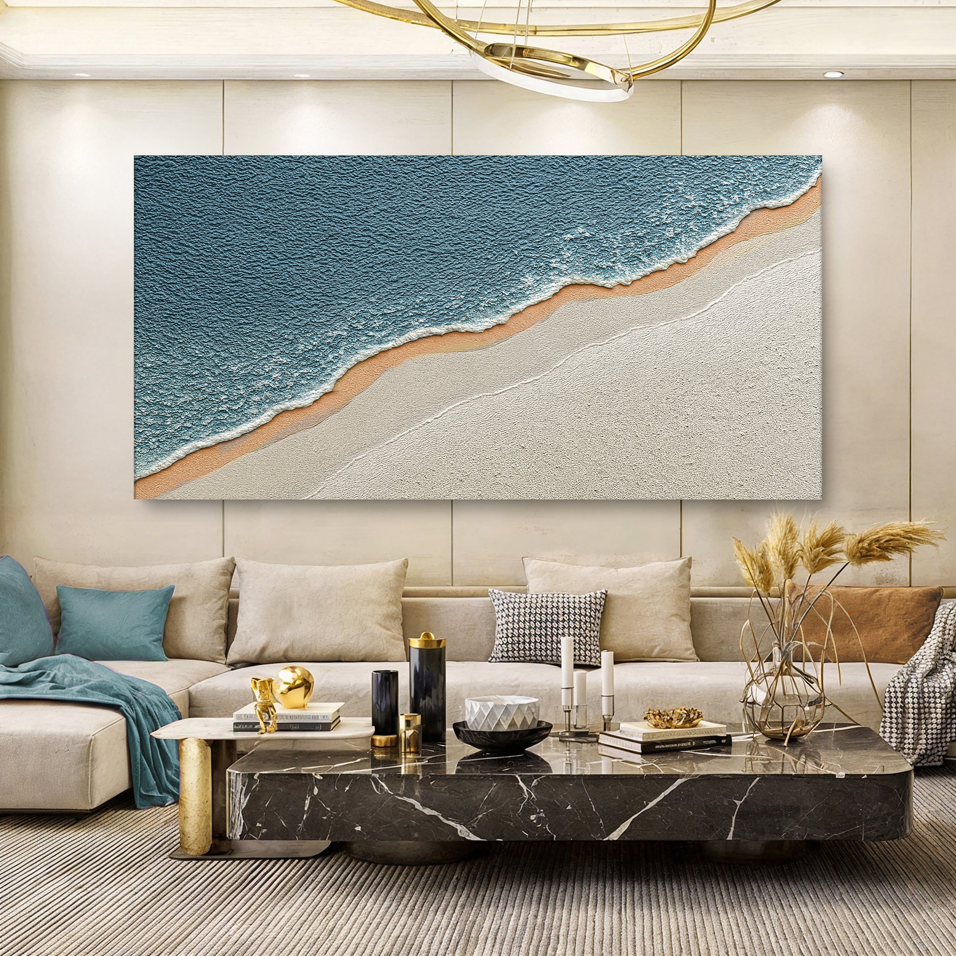 Shoreline Serenity Abstract Wall Art