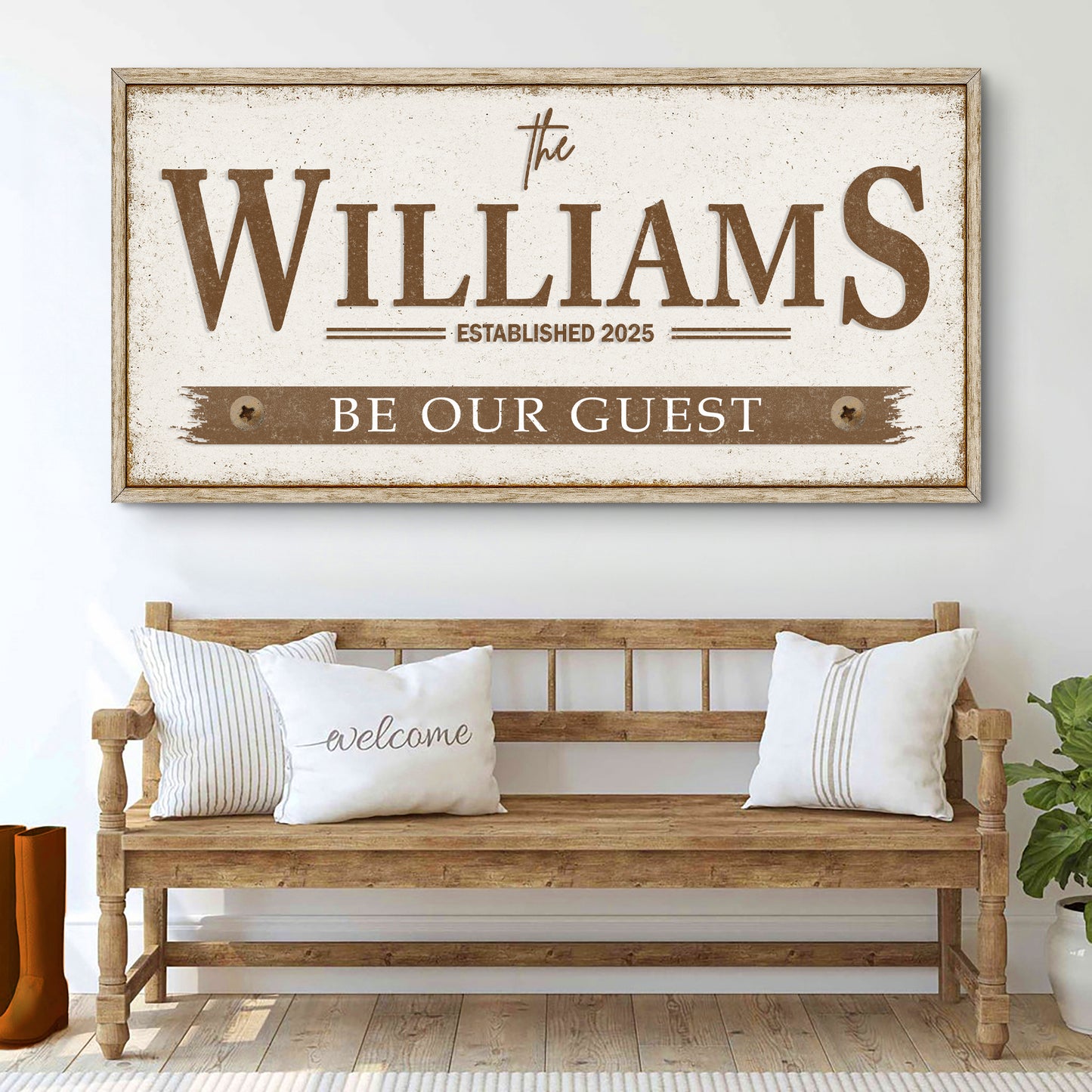 Personalized Family Name Wall Sign