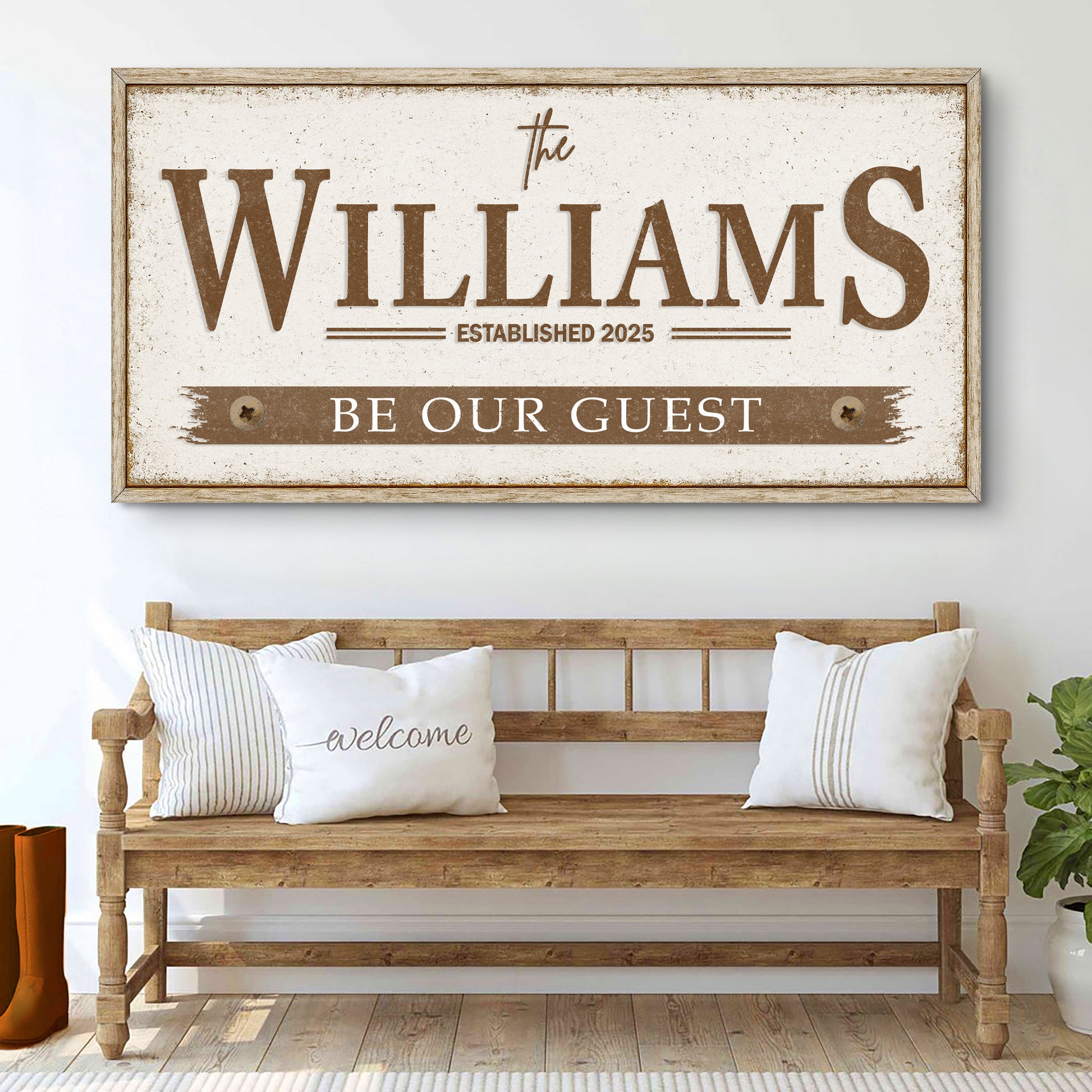 Personalized Family Name Wall Sign
