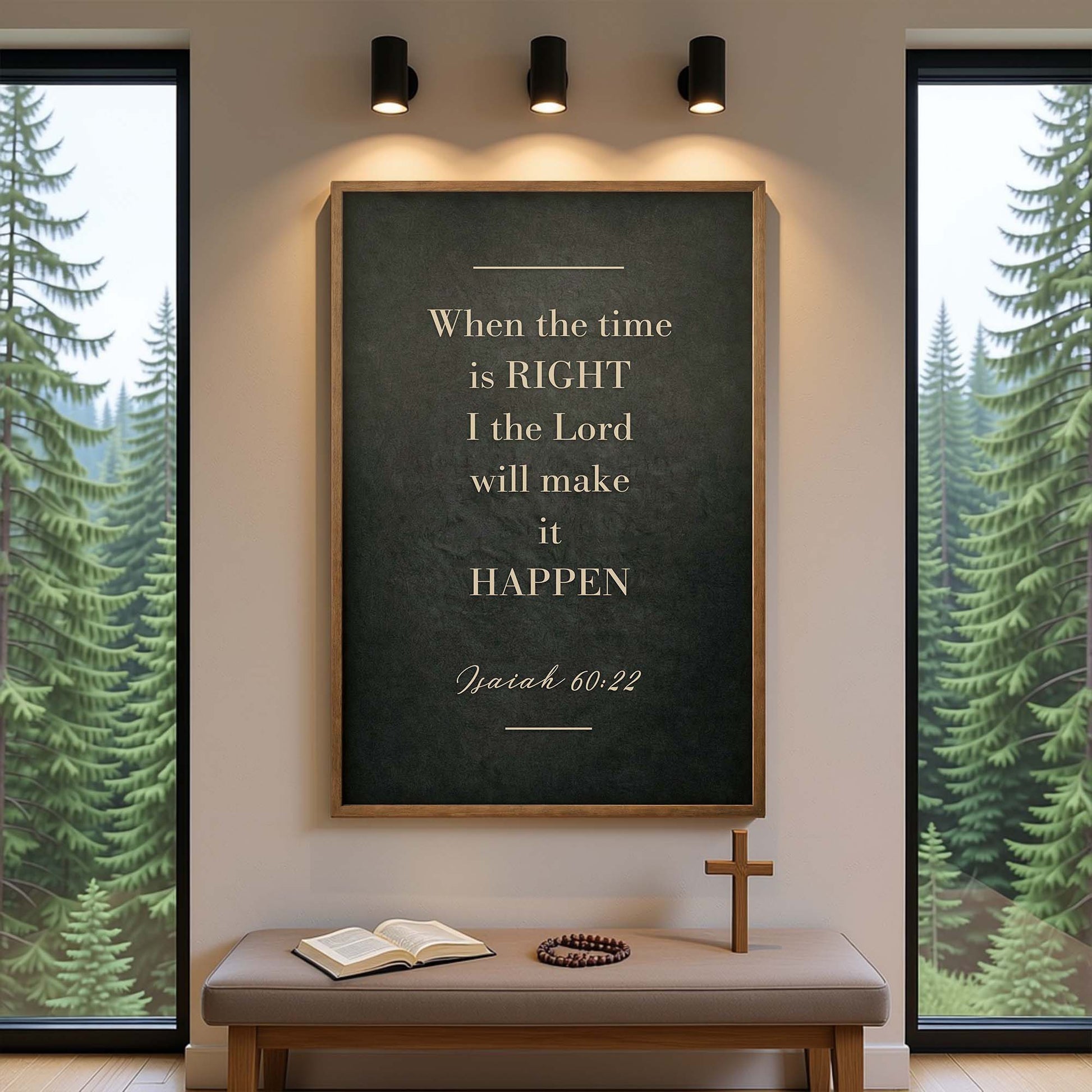When The Time Is Right - Isaiah 60:22 Faith Sign
