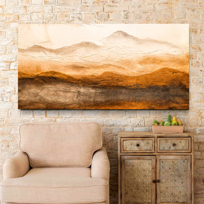 Desert Mountain Horizon Abstract Wall Art