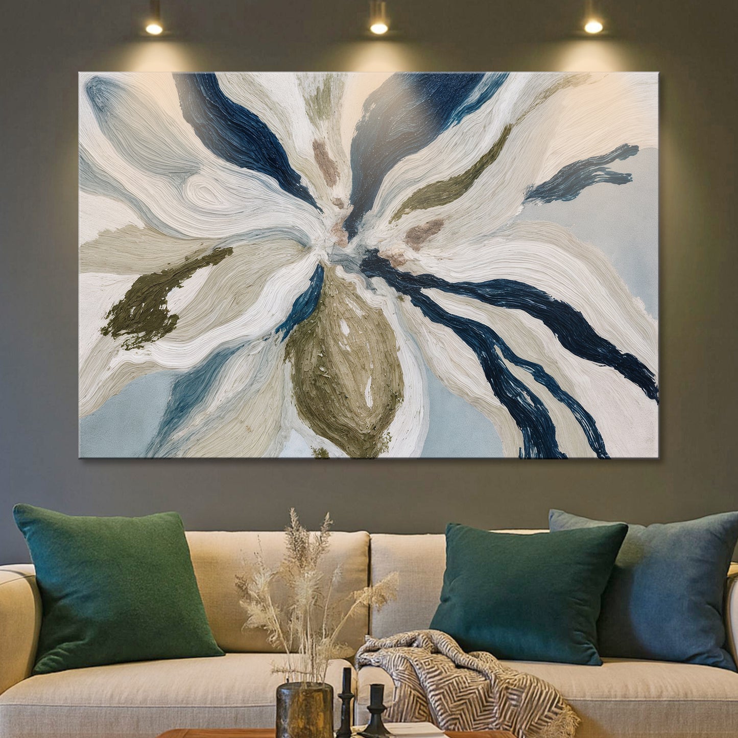 Modern Floral Swirls Wall Art