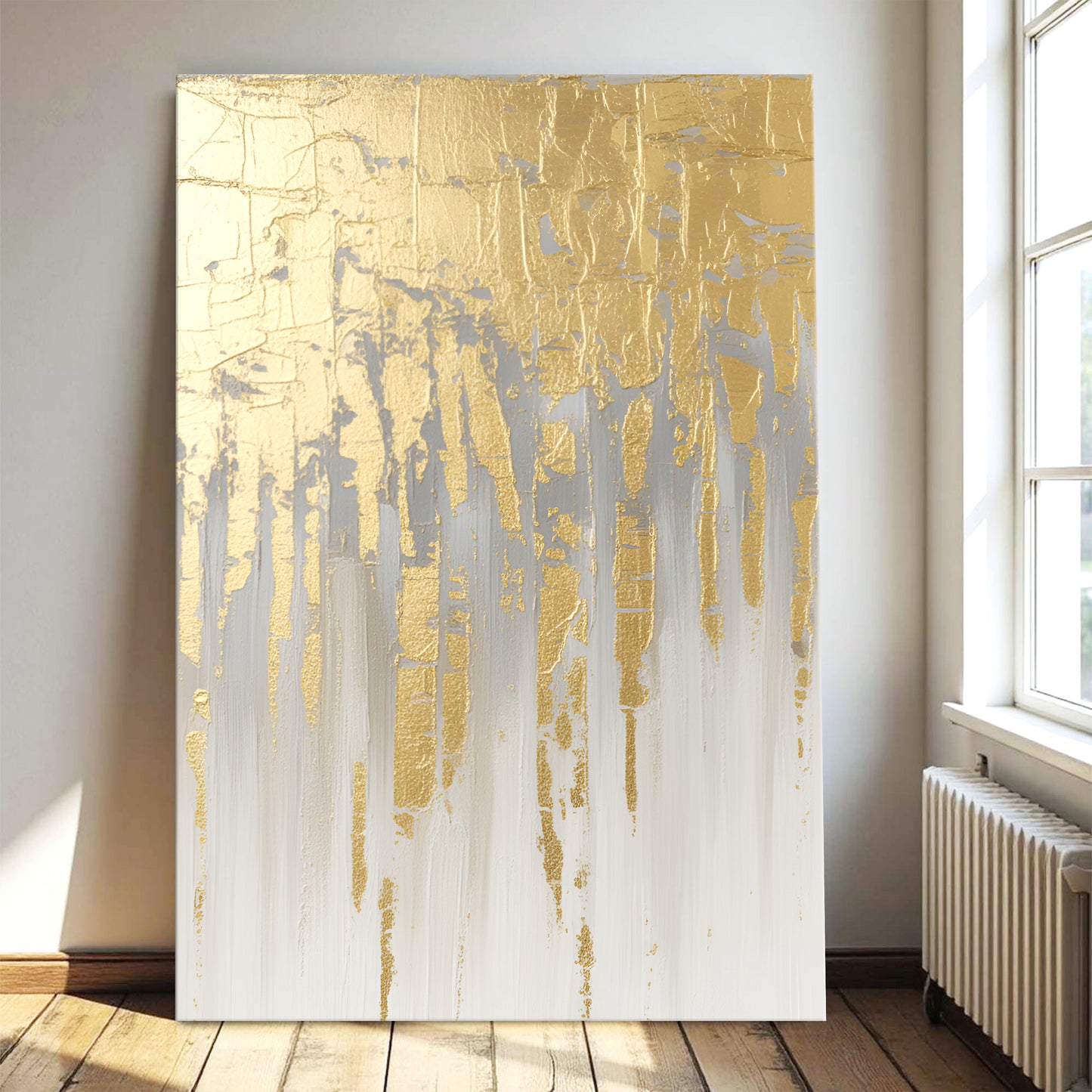 Golden Glow Texture Wall Art