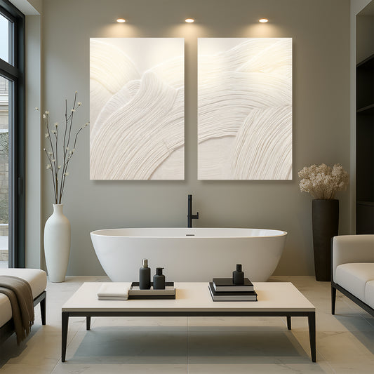 Minimalist Waves Duo Wall Art