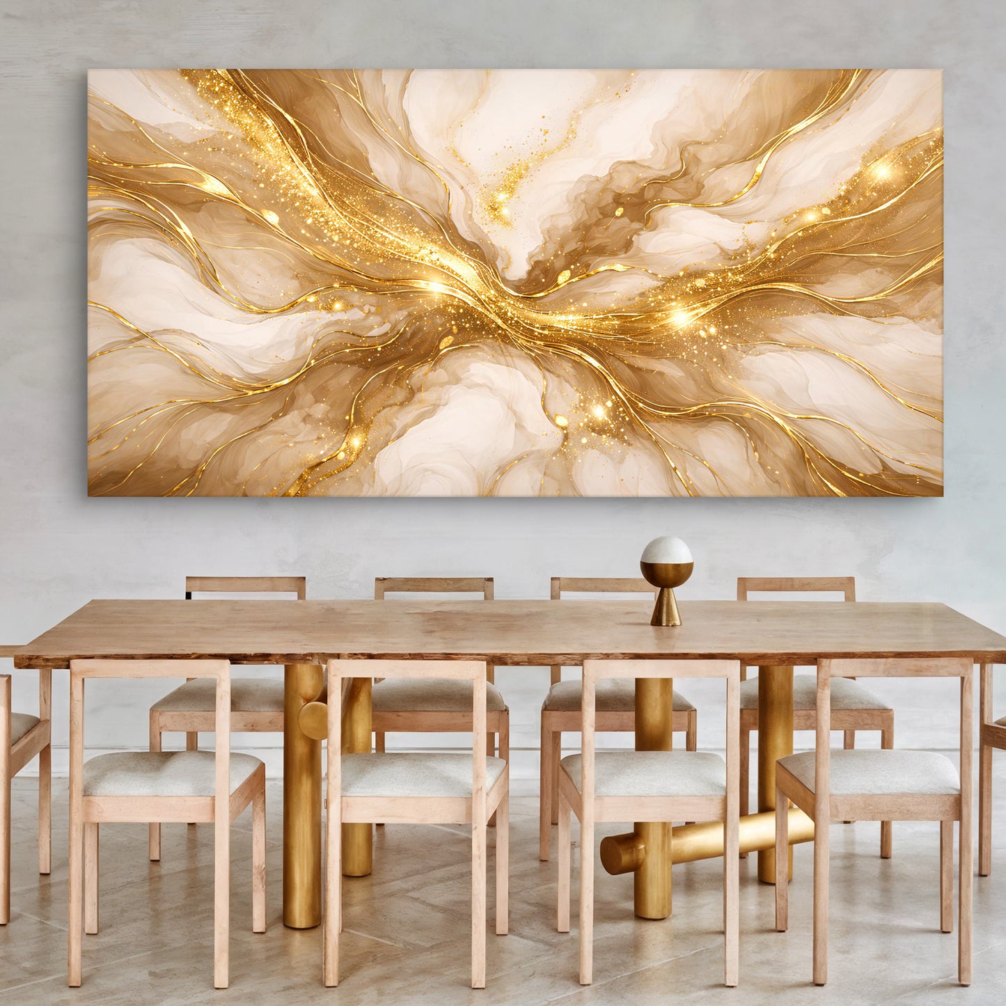 Radiant Gold Current Wall Art