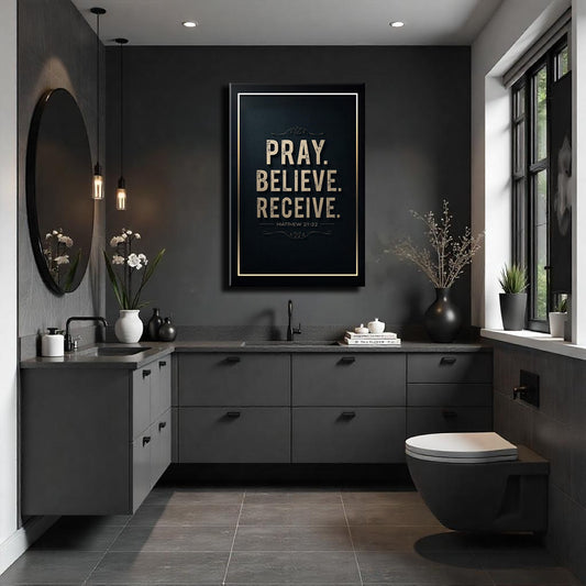 Matthew 21:22 - Pray Believe Receive Faith Sign III