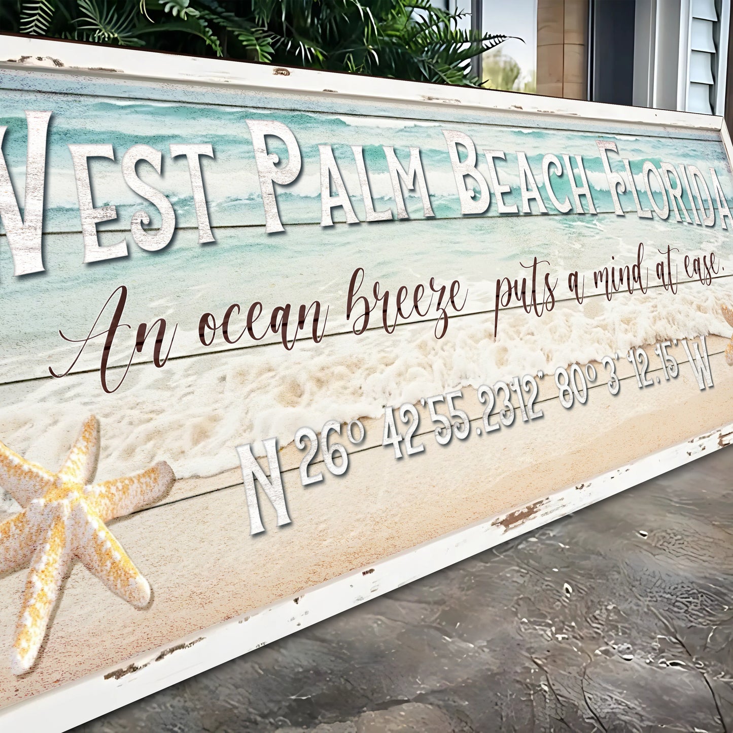 Personalized Beach House Coastal Sign