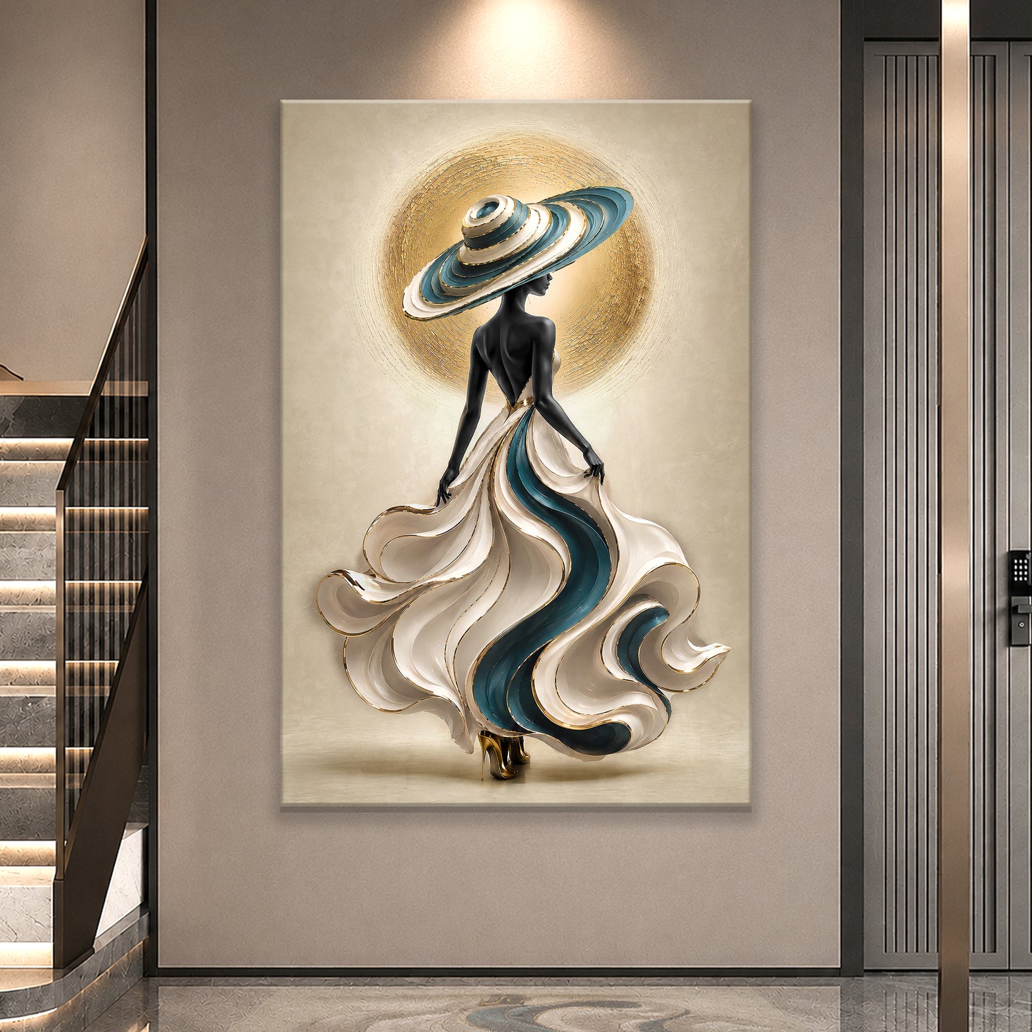 Elegant Teal Couture Lady