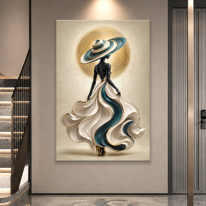 Elegant Teal Couture Lady