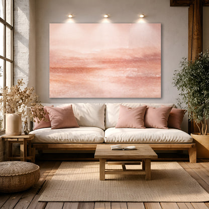 Peach Mist Serenity Abstract Wall Art
