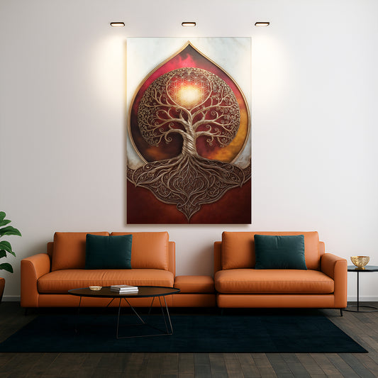 Tree of Life: Sacred Geometry Abstract Wall Art