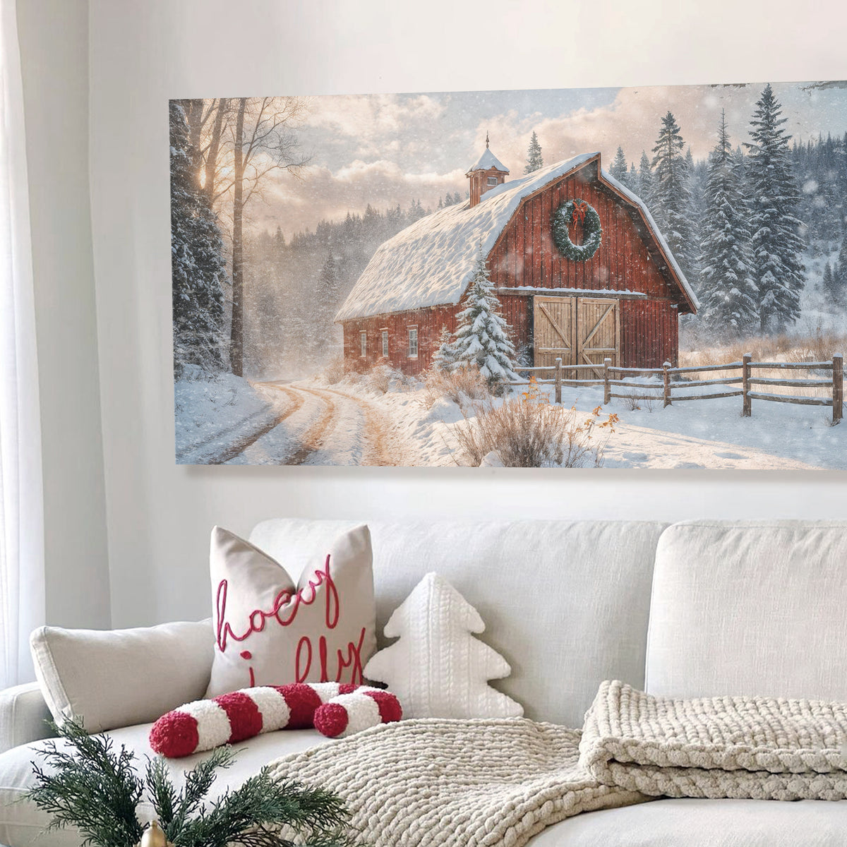 Vintage Christmas Barn Wall Art II