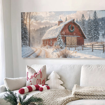 Vintage Christmas Barn Wall Art II