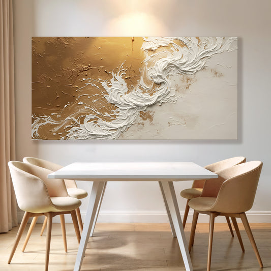 Minimalist Ocean Waves Abstract Wall Art