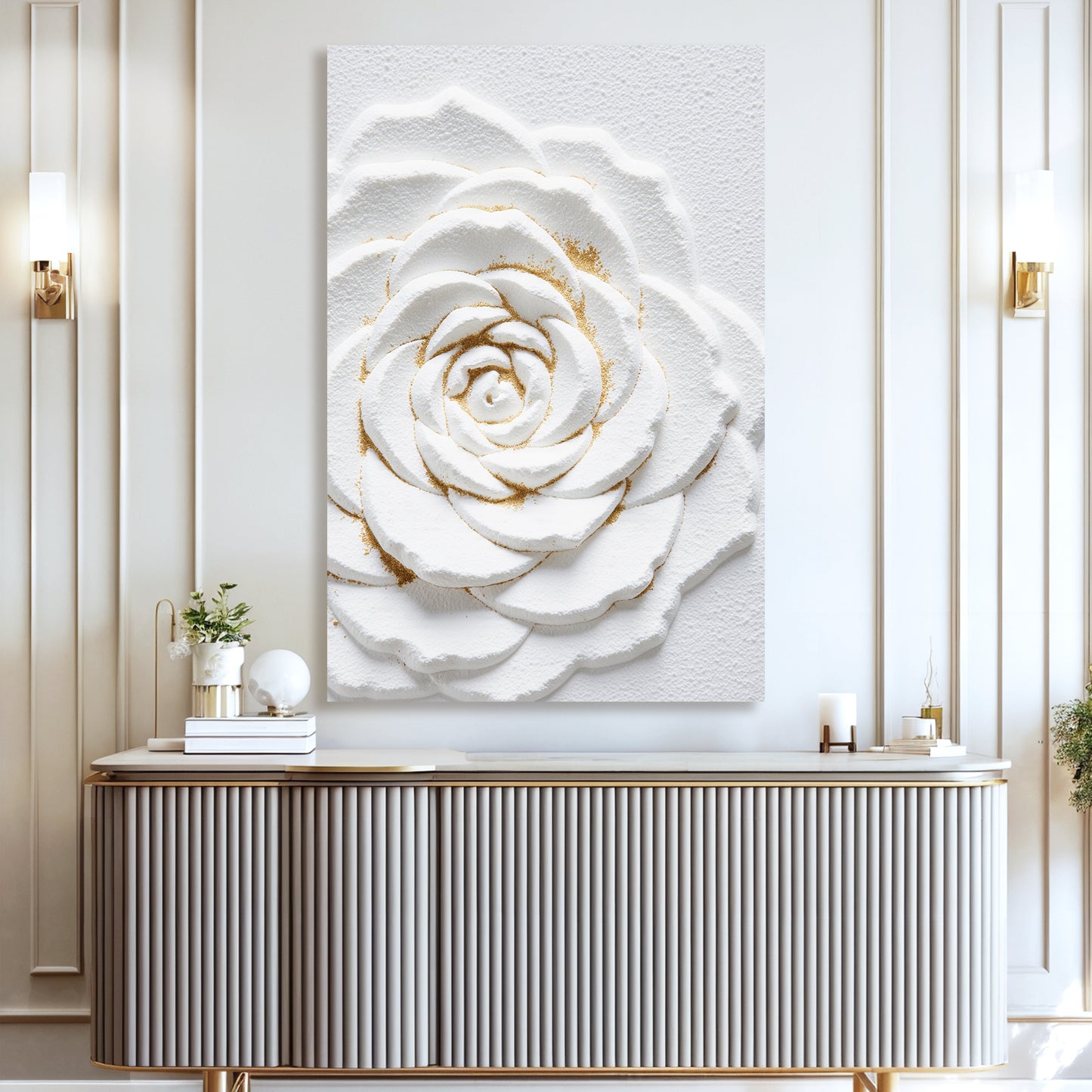 Ivory Blossom Abstract Wall Art
